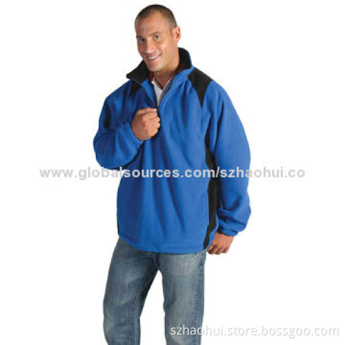 2014 Men's High Quality Polar Fleece Jacket with Zipper and Panel, Customize Order is Welcome